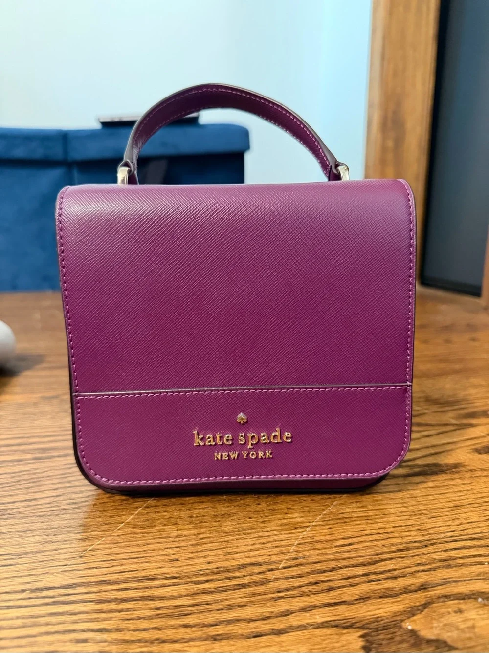 kate spade purple Leather Top-Handle Hand Bag / Crossbody